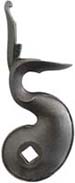 Cock, wax cast steel, 1.675" throw, tapped 1/4-20